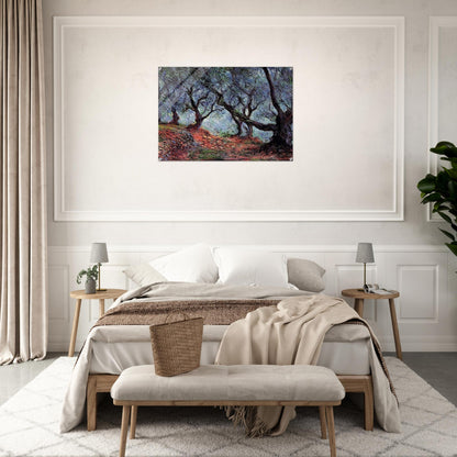 Grove of Olive Trees in Bordighera - claude monet Acrylic Print - 70x100 cm / 28x40″ inches