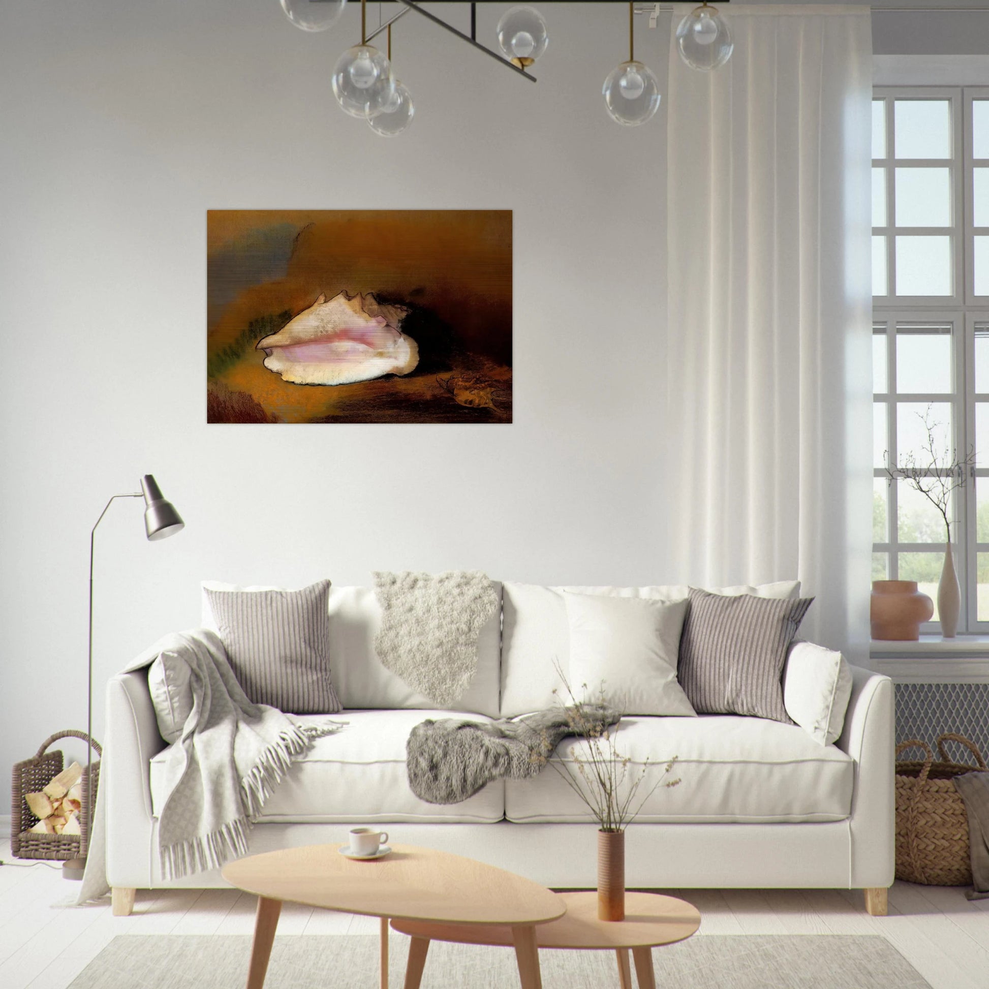 THE SEASHELL 1912 1 - Odilon Redon Brushed Aluminum Print - 70x100 cm / 28x40 inches | Odilon Redon Aluminum Print | Odilon Redon Prints