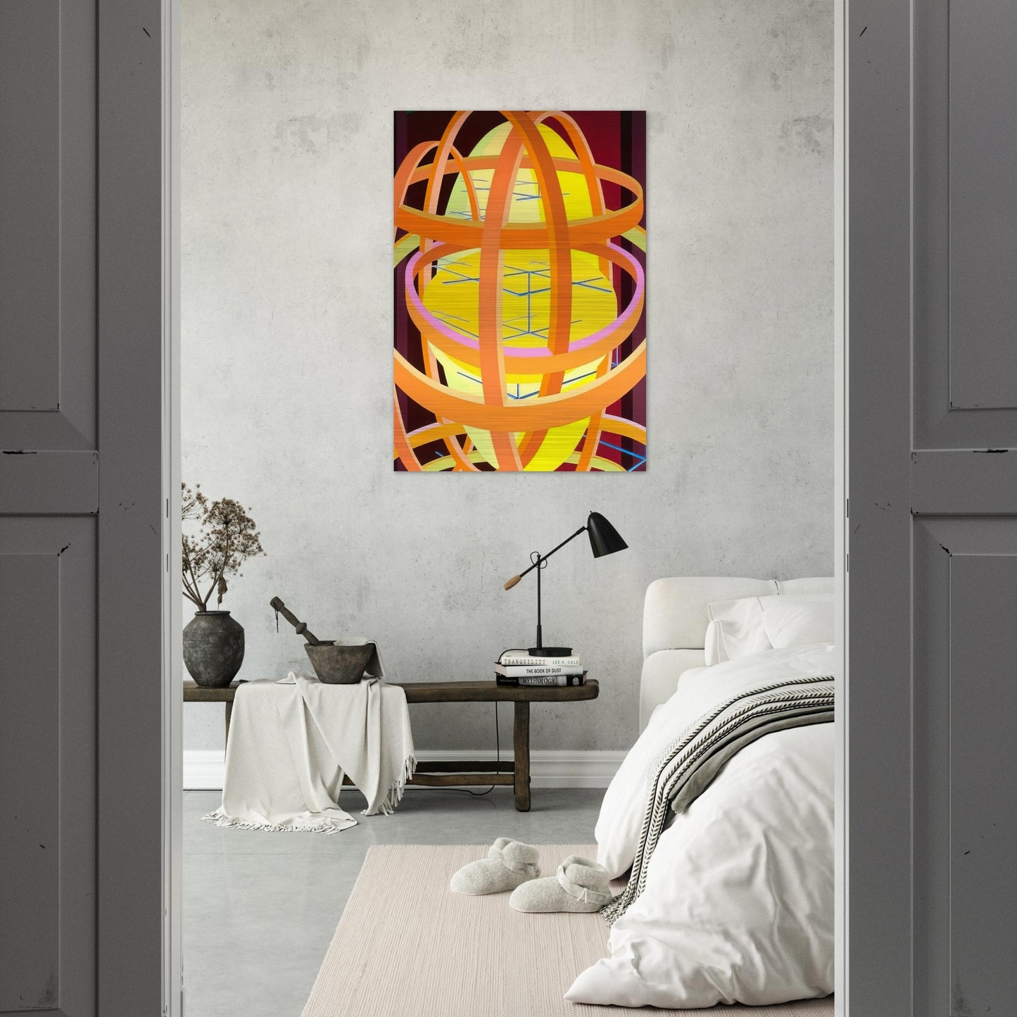 Trajans Edge II - Al Held Brushed Aluminum Print - 70x100 cm / 28x40 inches | Al Held Aluminum Print | Al Held Prints