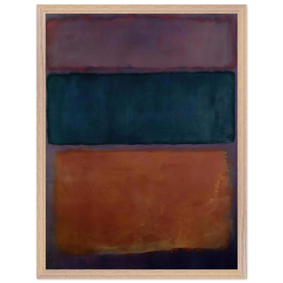 Mark Rothko - Untitled - 1963 Wall Art - 21x29.7 cm / 8x12" - Premium Wooden Framed Poster With Fine Art Paper-canvas - White frame