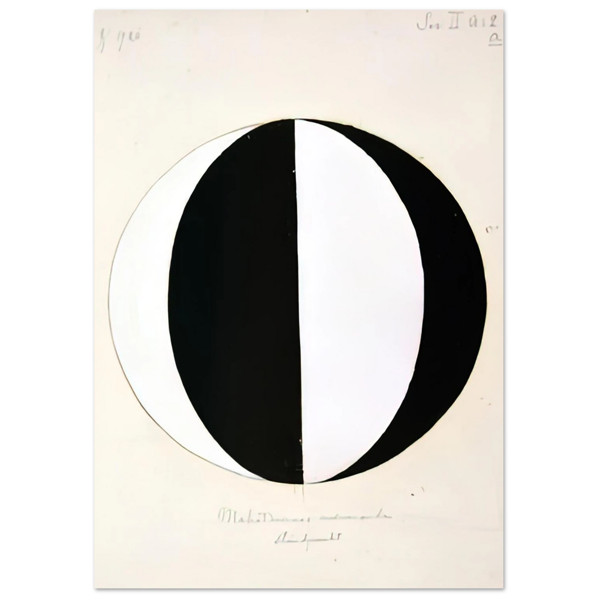 Hilma af Klint - THE MAHATMAS PRESENT STANDING POINT SERIES II NO 2A 1920 Wall art - 45x60 cm / 18x24 inches - Fine Art Poster-canvas - -
