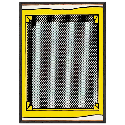 STRETCHER FRAME - Roy Lichtenstein 70x100 cm / 28x40 inches Framed Art Print – Black Wooden Frame
