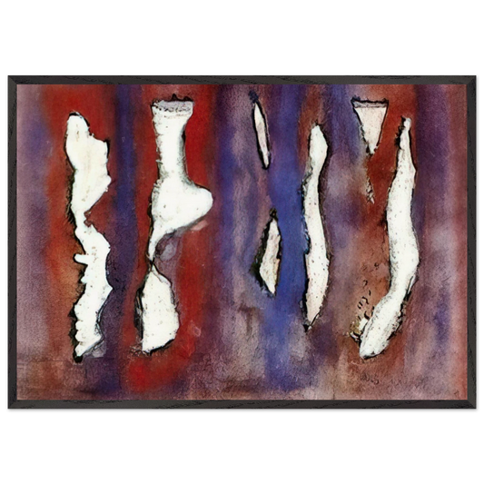 Untitled - Art Informel N4 - Wols 70x100 cm / 28x40 inches Framed Art Print – Black Wooden Frame