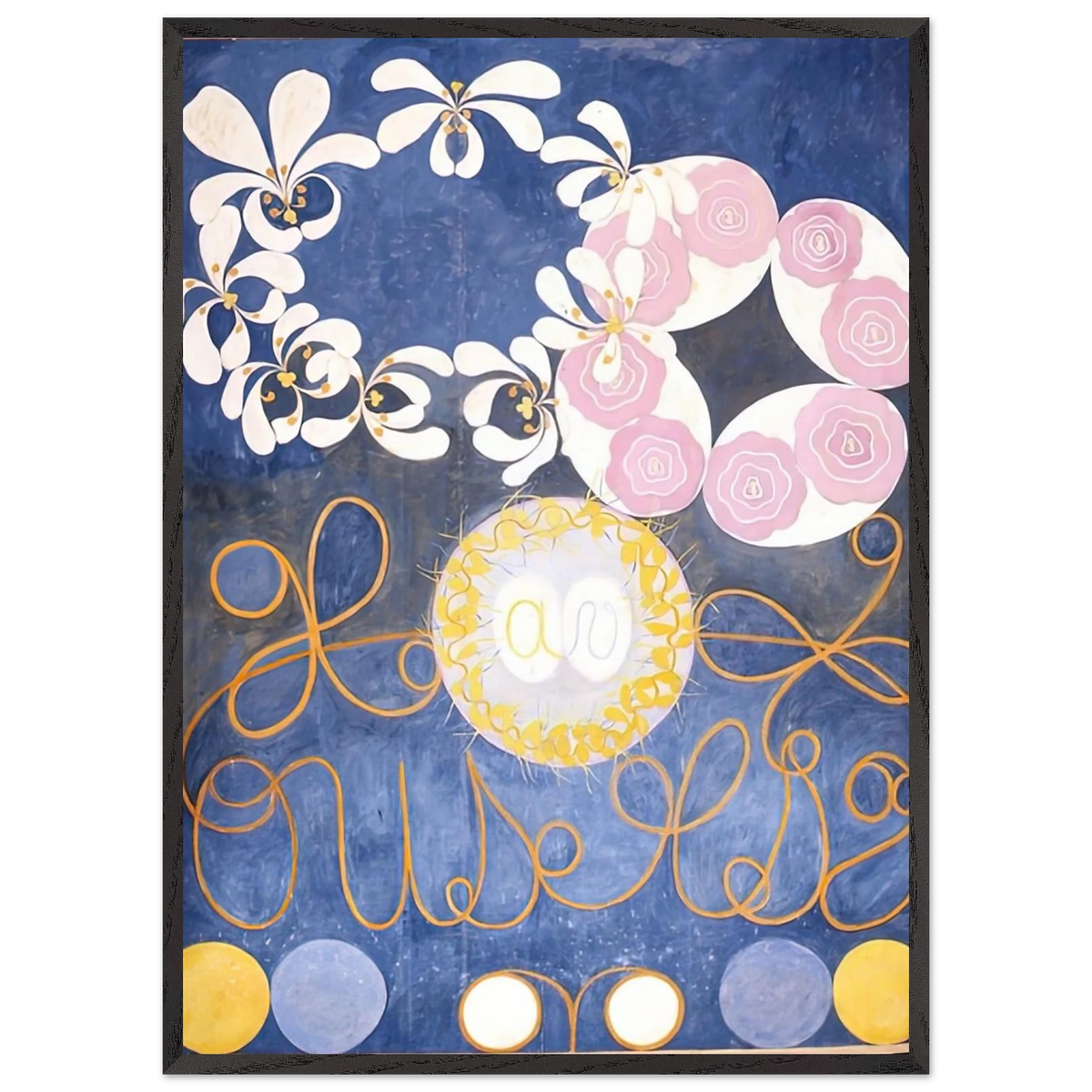 Hilma af Klint - THE TEN LARGEST 1907 Wall art - 27x35 cm / 11x14 inches - Premium Wooden Framed Poster With Fine Art Paper - Wood frame