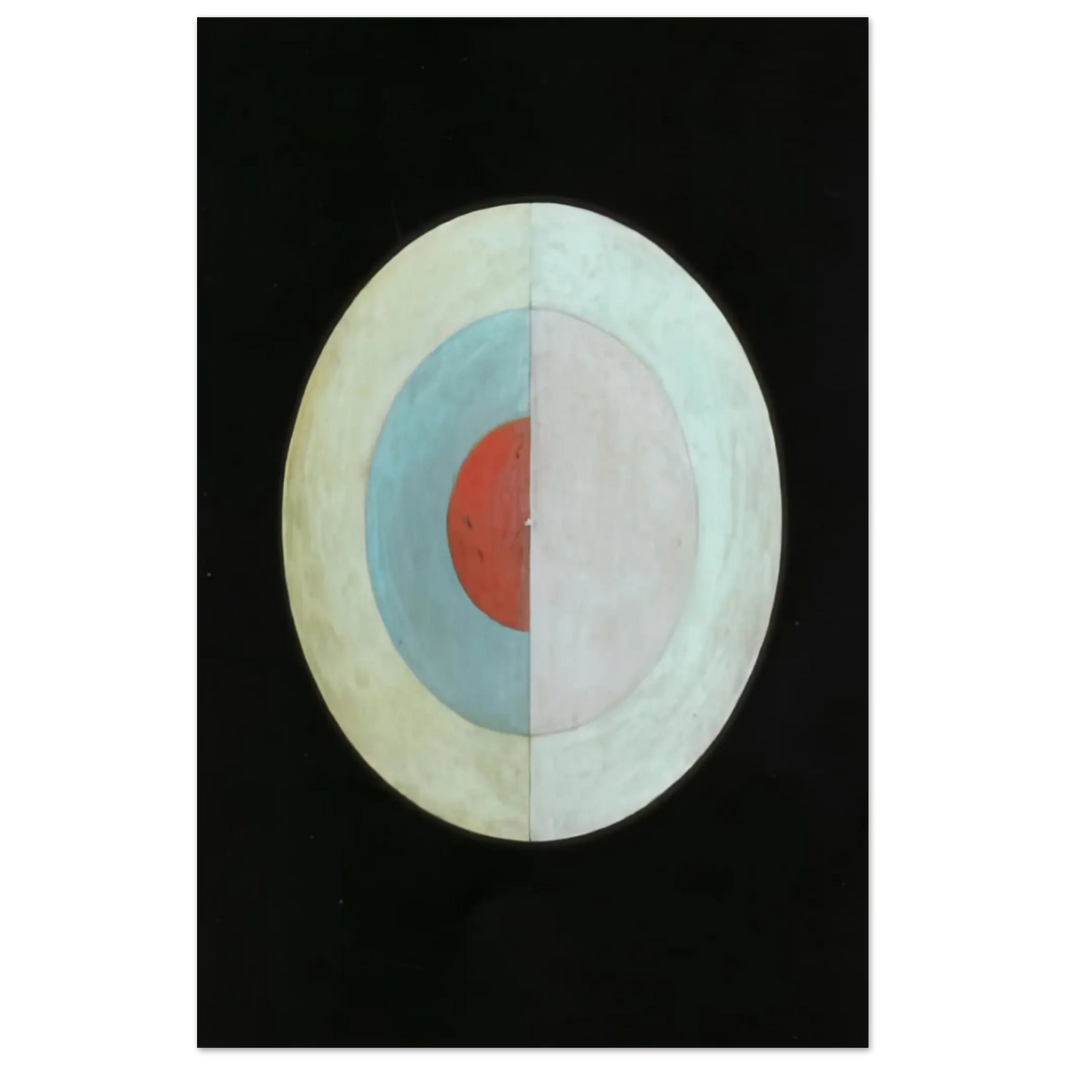 Hilma af Klint - THE SWAN NO 16 1915 Wall art - 13x18 cm / 5x7 Inches - Premium Wooden Framed Poster With Fine Art Paper - White frame