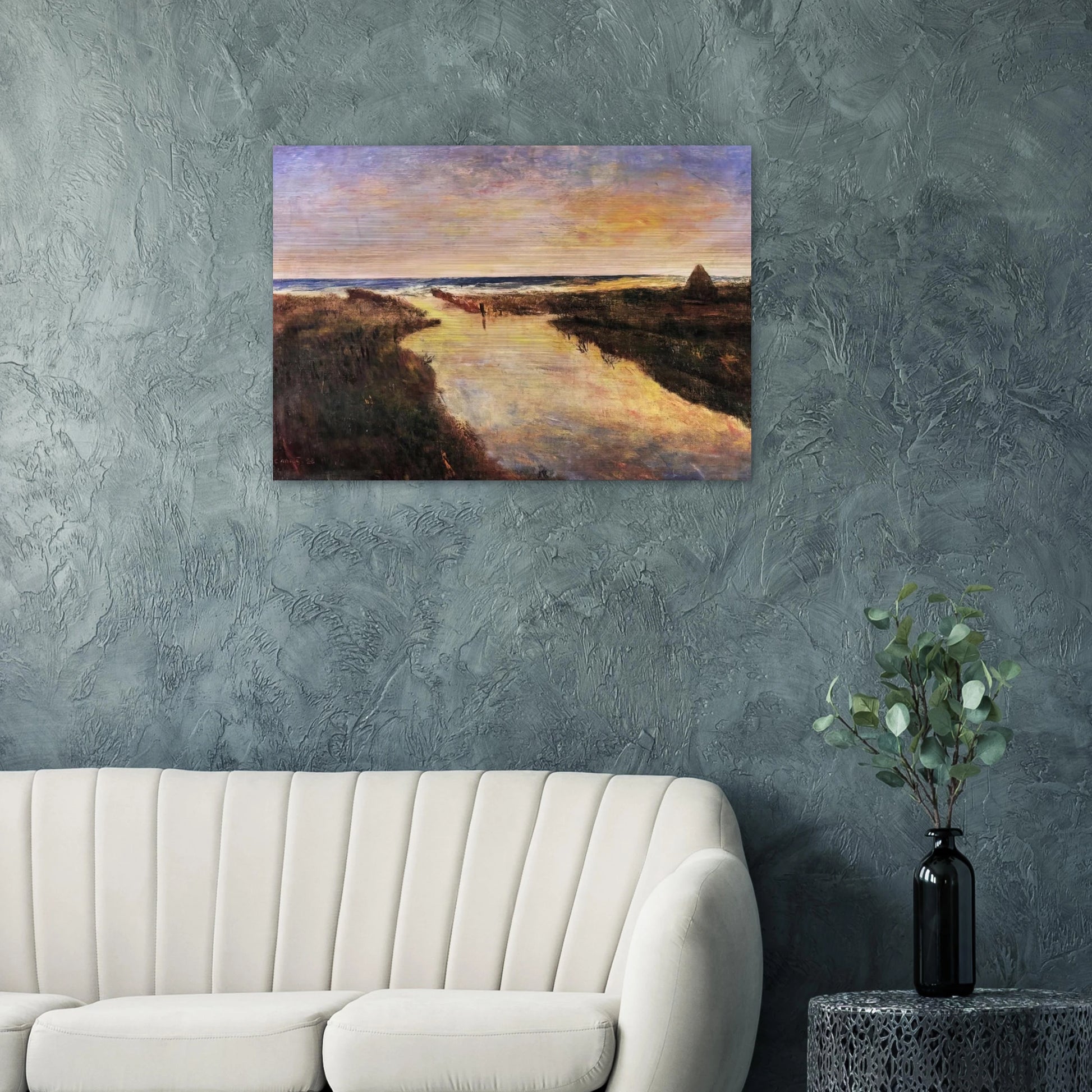 FOCE DEL CINQUALE 1928 - Carlo Carra Brushed Aluminum Print - 70x100 cm / 28x40 inches | Carlo Carra Aluminum Print | Carlo Carra Prints