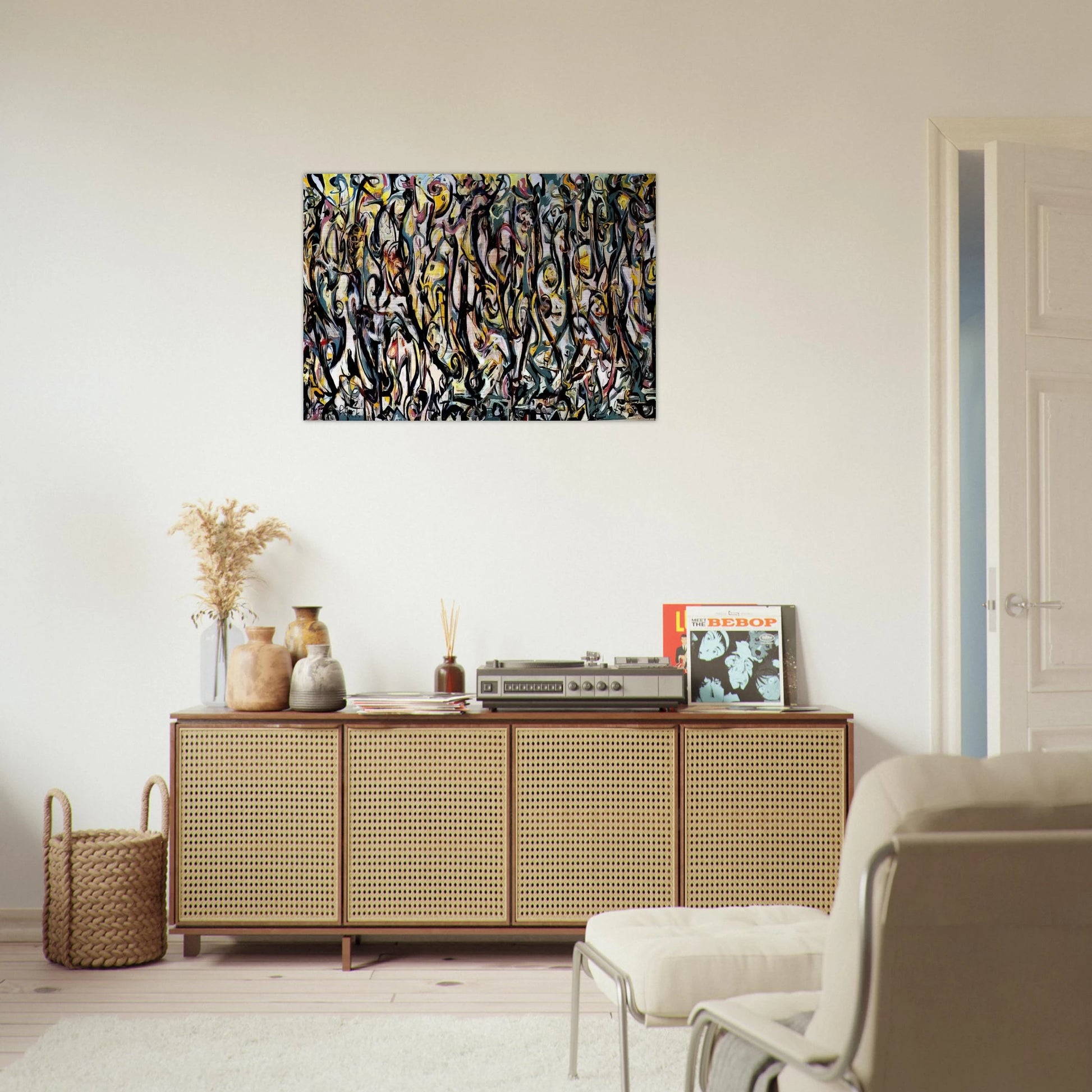 MURAL 1943 1 - Jackson Pollock Brushed Aluminum Print - 70x100 cm / 28x40 inches | Jackson Pollock Aluminum Print | Jackson Pollock Prints