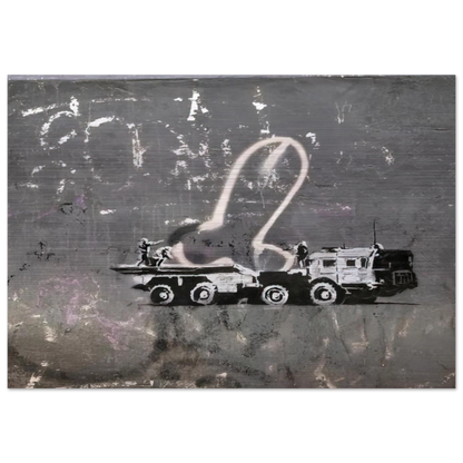 KYIV VELYKA ZHYTOMYRSKA 13 2022 - Banksy Brushed Aluminum Print - 70x100 cm / 28x40 inches | Banksy Aluminum Print | Banksy Prints