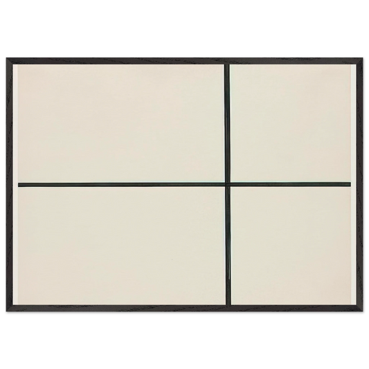 Horizontal and Vertical Lines - Ellsworth Kelly 70x100 cm / 28x40 inches Framed Art Print – Black Wooden Frame