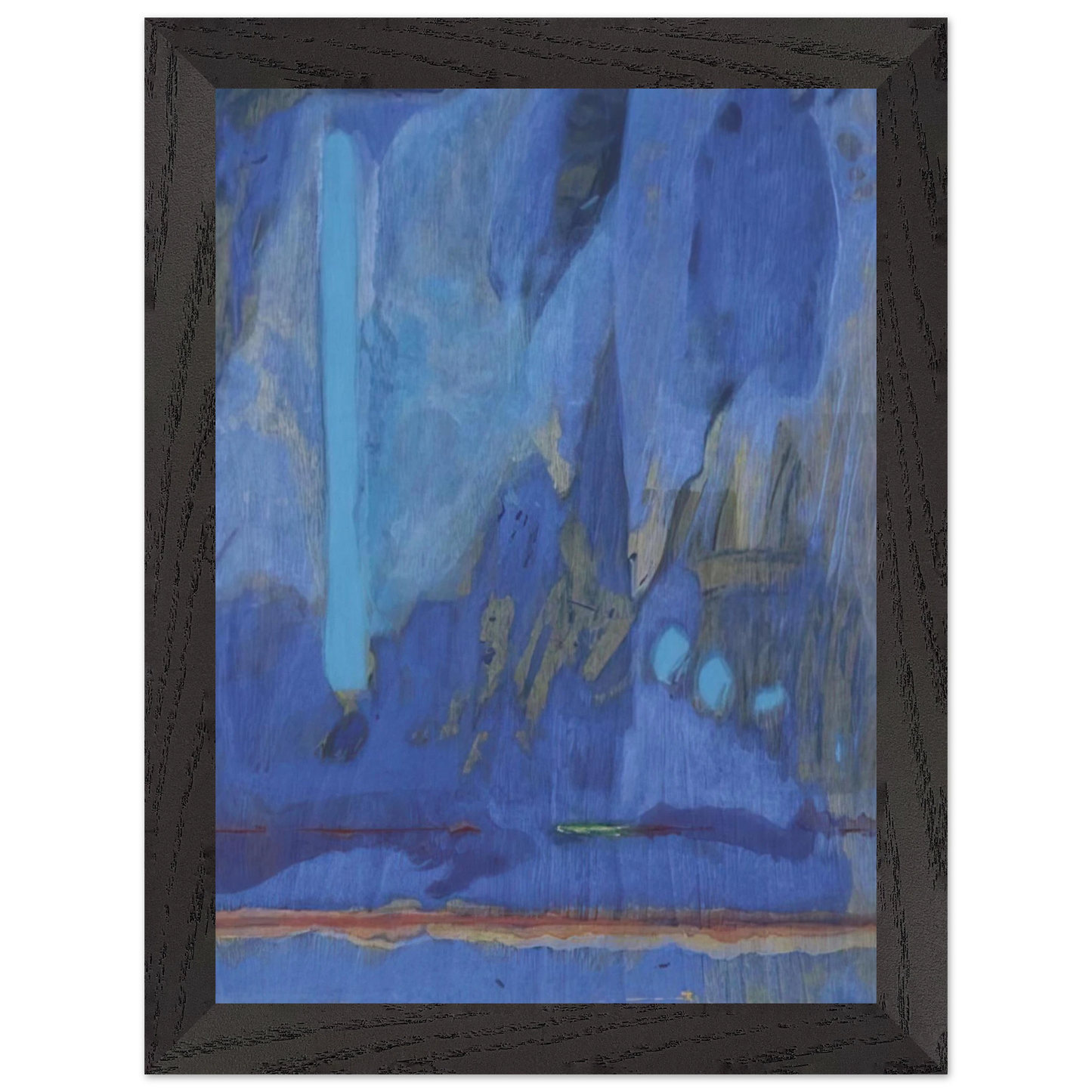 Helen Frankenthaler - Tales of Genji III - 1998 Wall art - 20x25 cm / 8x10 inches - Premium Wooden Framed Poster With Fine Art Paper-canvas - White frame