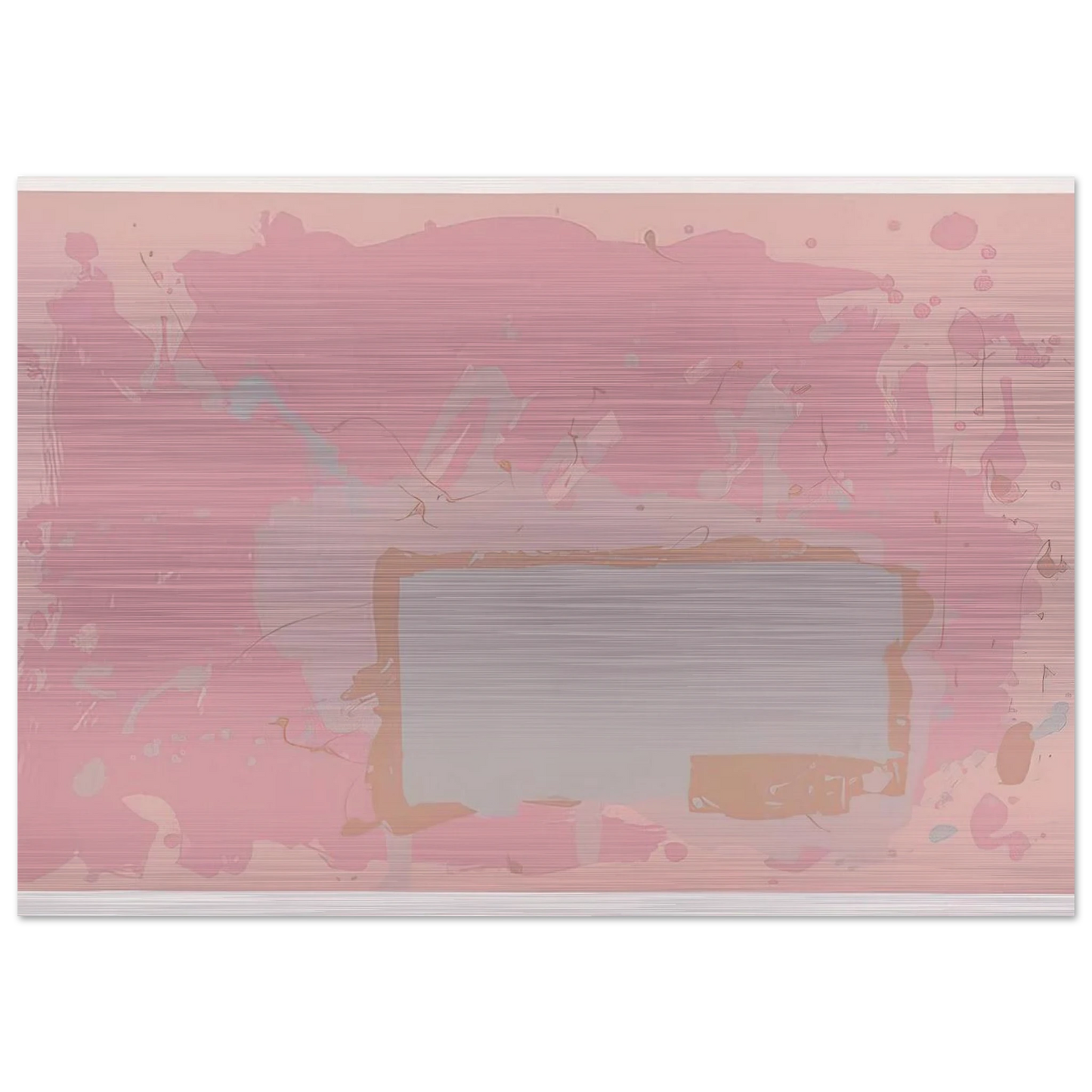 Grey  Blue on Pink - 1971 - John Hoyland Brushed Aluminum Print - 70x100 cm / 28x40 inches | John Hoyland Aluminum Print | John Hoyland Prints