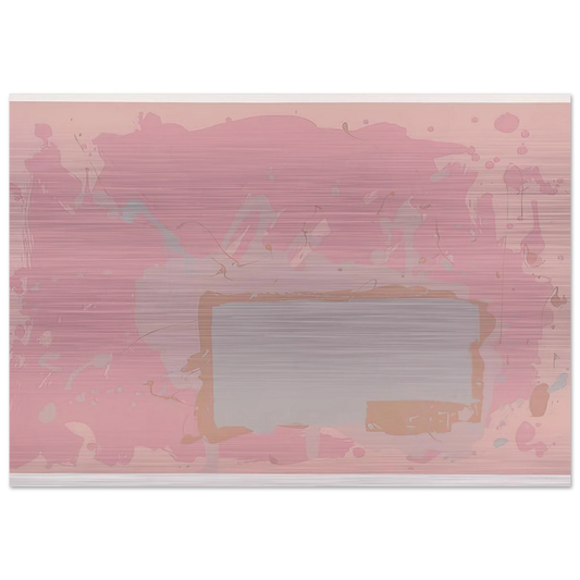 Grey  Blue on Pink - 1971 - John Hoyland Brushed Aluminum Print - 70x100 cm / 28x40 inches | John Hoyland Aluminum Print | John Hoyland Prints