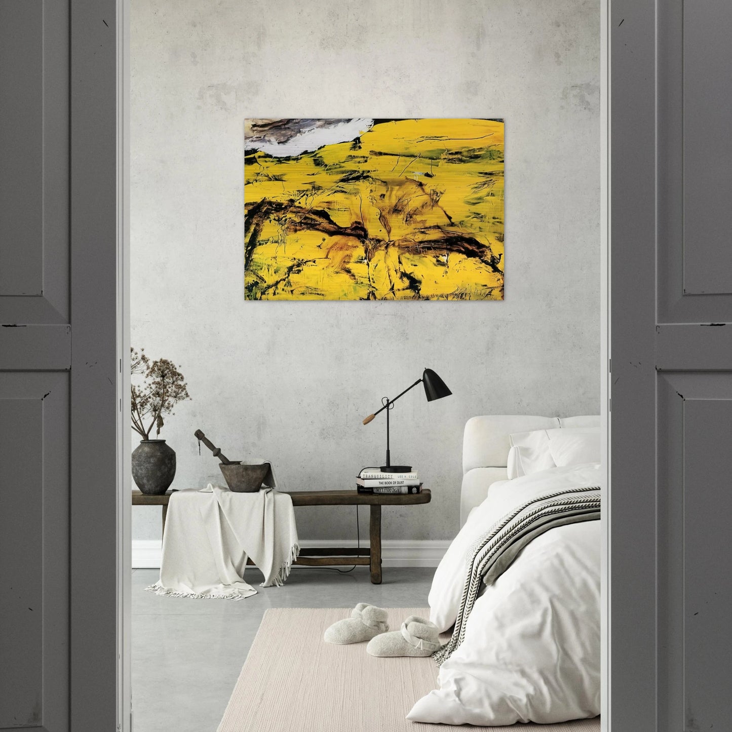 Gorim II - 1995 - Emil Schumacher Brushed Aluminum Print - 70x100 cm / 28x40 inches | Emil Schumacher Aluminum Print | Emil Schumacher Prints