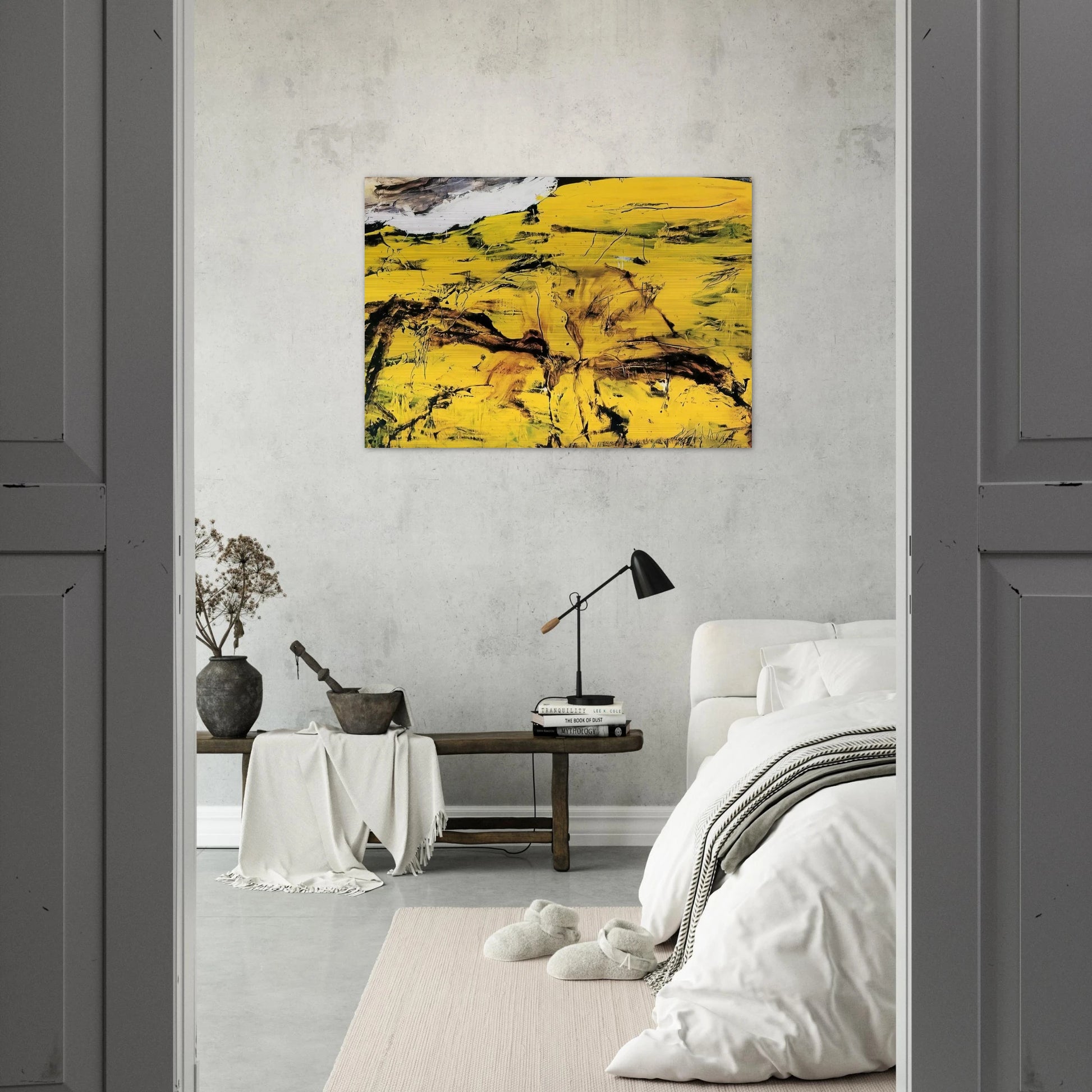 Gorim II - 1995 - Emil Schumacher Brushed Aluminum Print - 70x100 cm / 28x40 inches | Emil Schumacher Aluminum Print | Emil Schumacher Prints