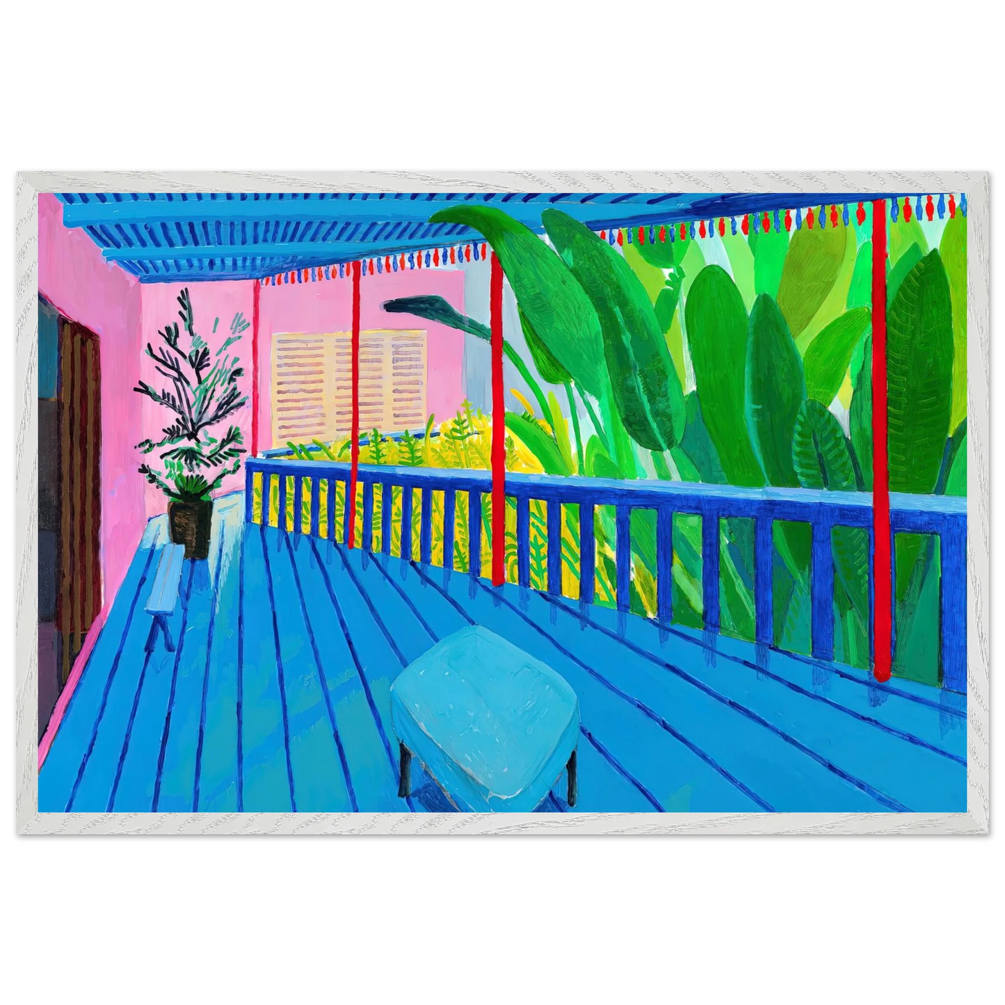 David Hockney - David Hockney Wall art - 50x50 cm / 20x20 inches - Premium Wooden Framed Poster With Fine Art Paper-canvas - Black frame
