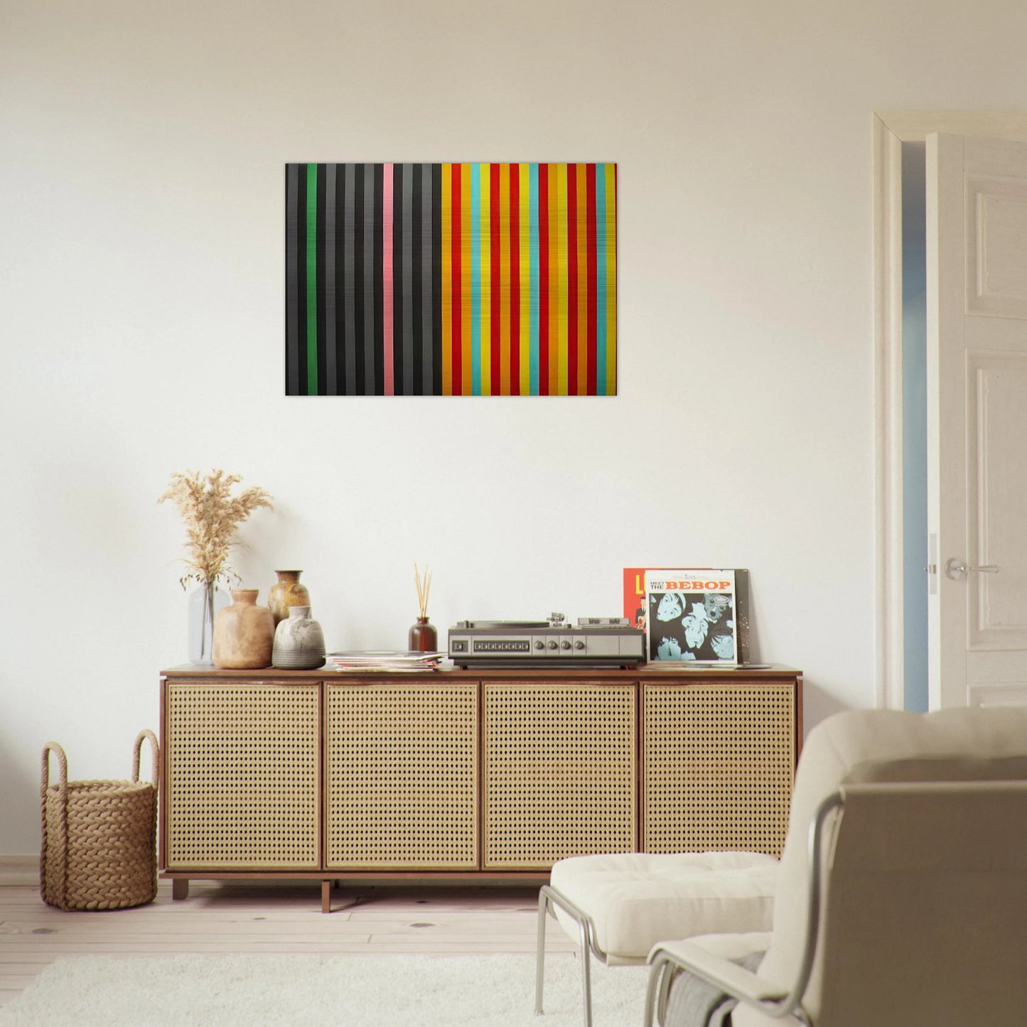 Hot Susan - 1965 - Gene Davis Brushed Aluminum Print - 70x100 cm / 28x40 inches | Gene Davis Aluminum Print | Gene Davis Prints