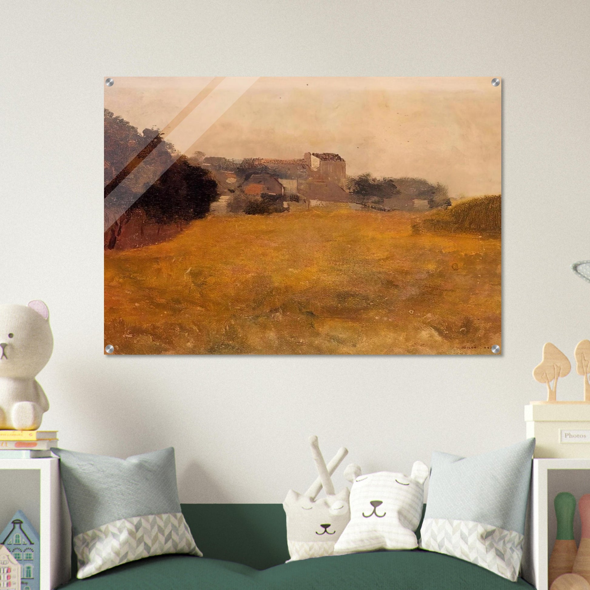 SMALL VILLAGE IN THE MEDOC - Odilon Redon Acrylic Print - 70x100 cm / 28x40″ inches