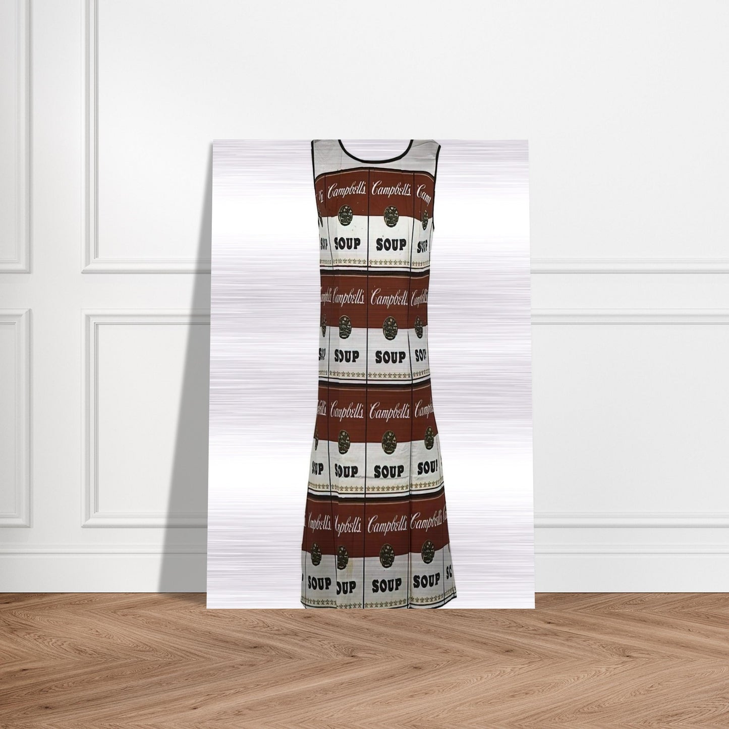 The Souper Dress - Andy Warhol Brushed Aluminum Print - 70x100 cm / 28x40 inches | Andy Warhol Aluminum Print | Andy Warhol Prints