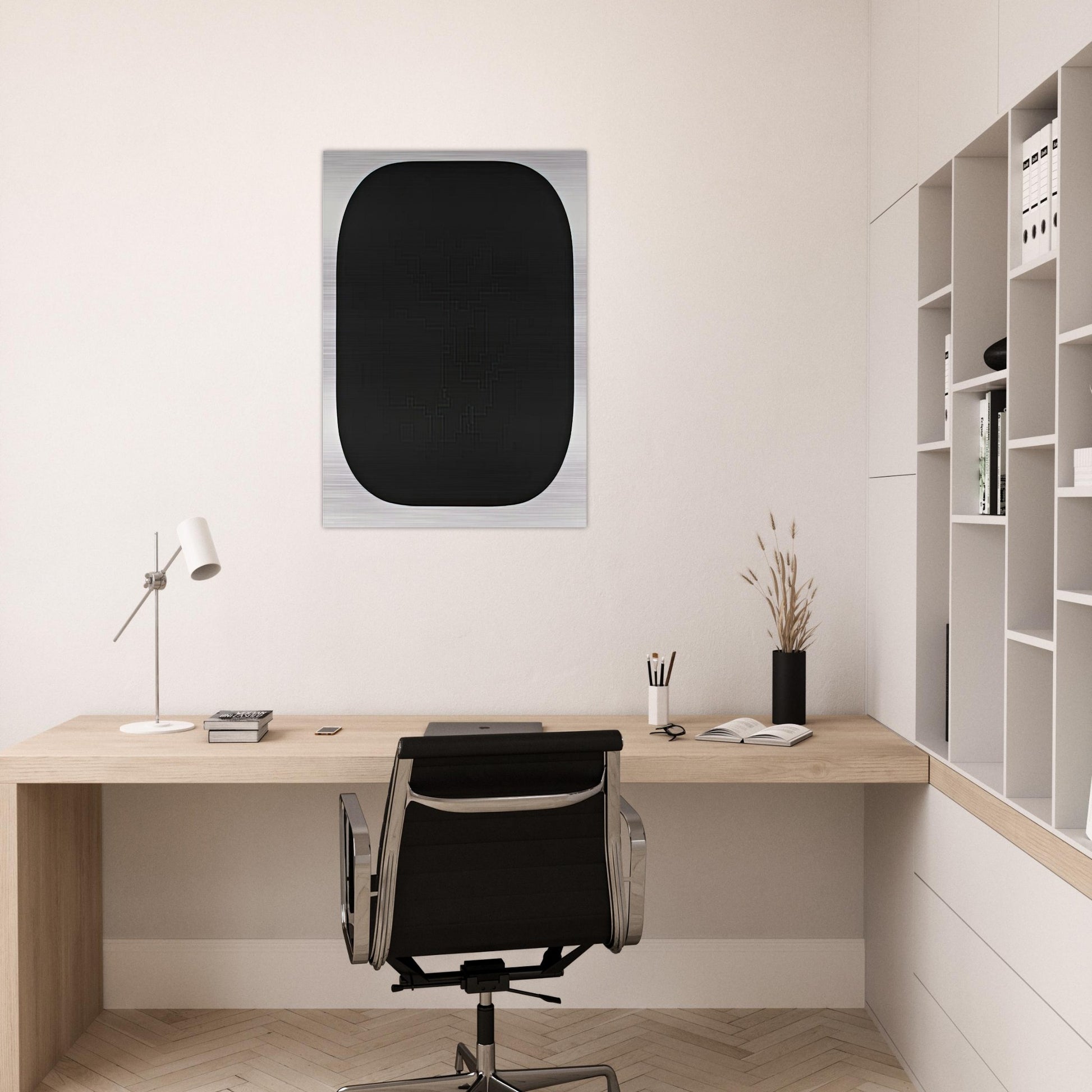 Black Variation IV, from Second Curve series - Ellsworth Kelly Brushed Aluminum Print - 70x100 cm / 28x40 inches | Ellsworth Kelly Aluminum Print | Ellsworth Kelly Prints