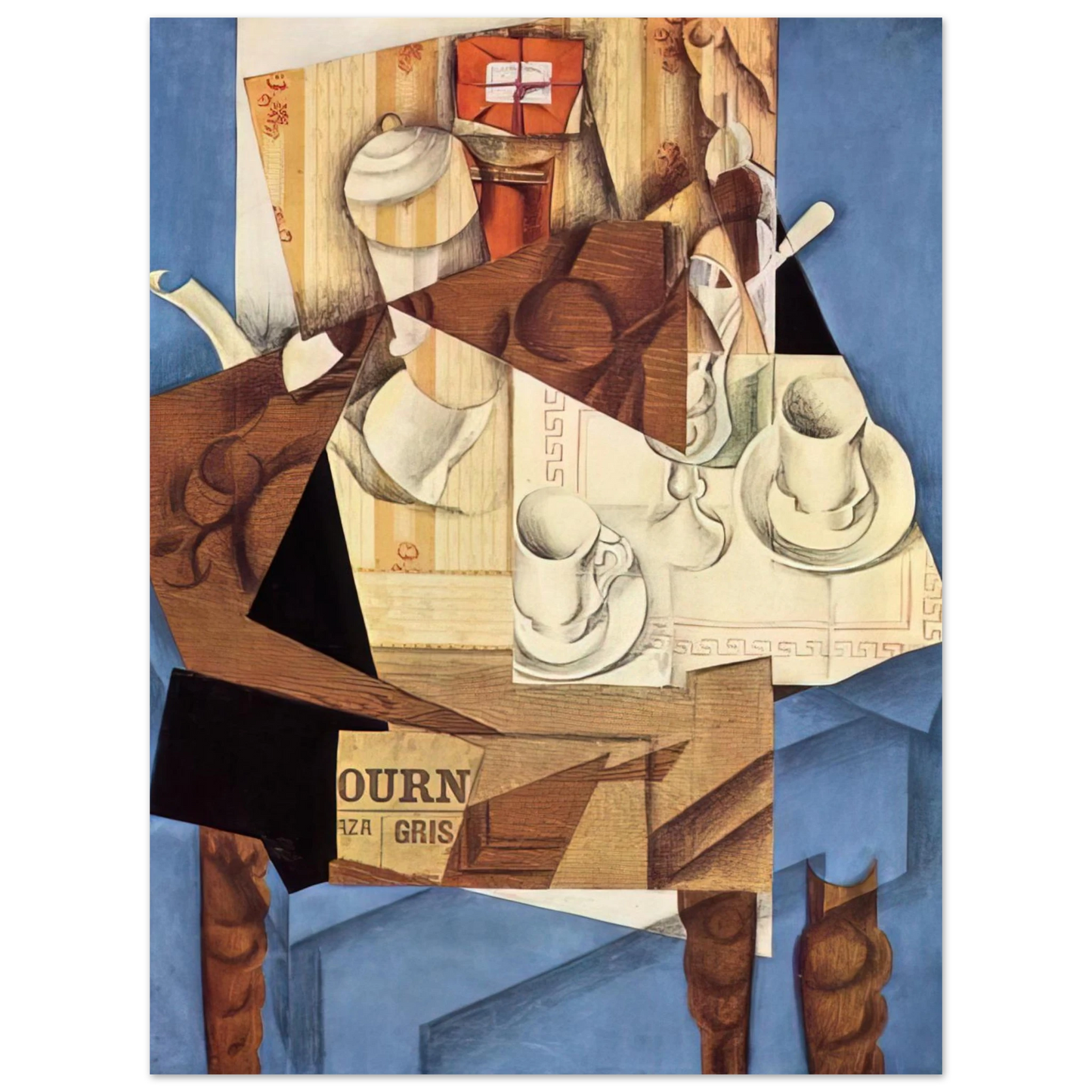 Juan Gris - BREAKFAST 1914  75x100 cm / 30x40inches Fine Art Poster