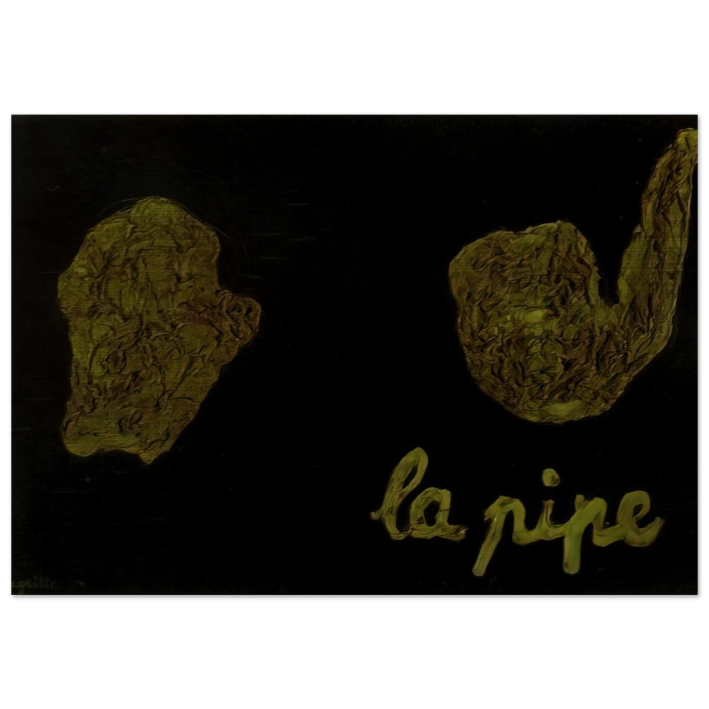 THE PIPE 1927 - Rene Magritte Brushed Aluminum Print - 70x100 cm / 28x40 inches | Rene Magritte Aluminum Print | Rene Magritte Prints