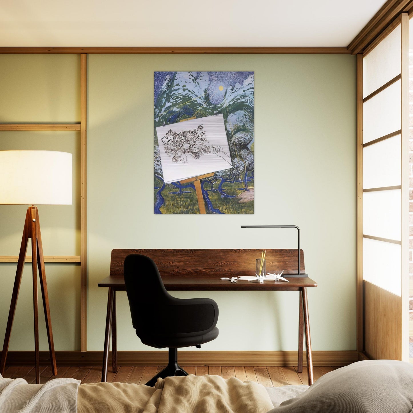 St-Remy de Provence - 1983 - Brett Whiteley Brushed Aluminum Print - 70x100 cm / 28x40 inches | Brett Whiteley Aluminum Print | Brett Whiteley Prints