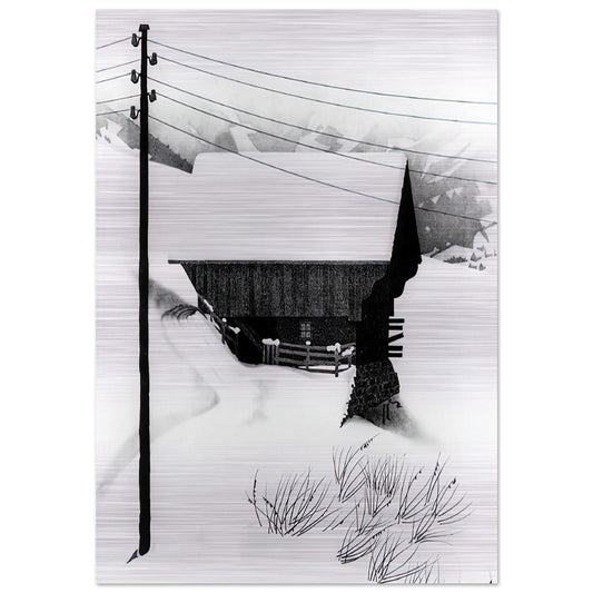 SNOW - MC Escher Brushed Aluminum Print - 70x100 cm / 28x40 inches | MC Escher Aluminum Print | MC Escher Prints