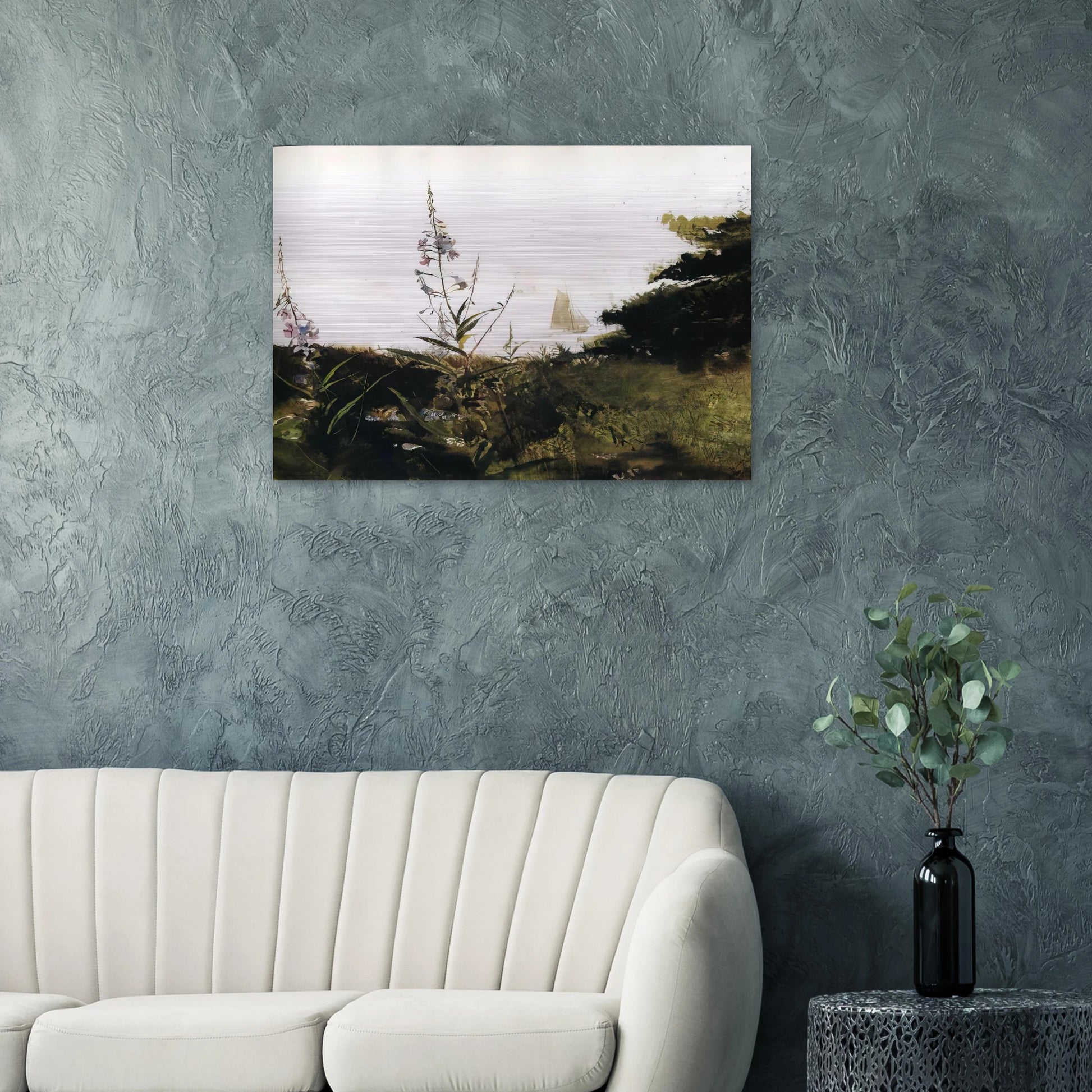 UNDER SAIL - Andrew Wyeth Brushed Aluminum Print - 70x100 cm / 28x40 inches | Andrew Wyeth Aluminum Print | Andrew Wyeth Prints