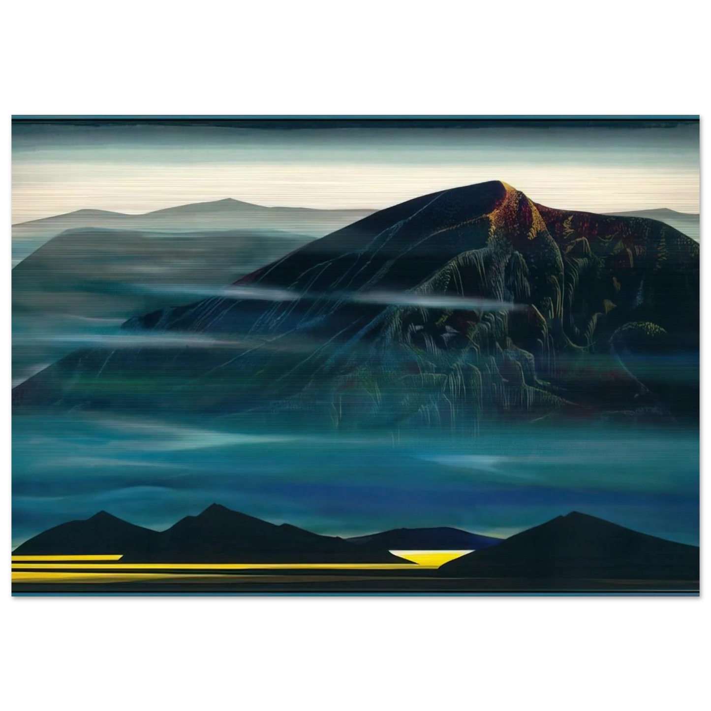 Santa Fe Trail new Serigrap - Eyvind Earle Brushed Aluminum Print - 70x100 cm / 28x40 inches | Eyvind Earle Aluminum Print | Eyvind Earle Prints