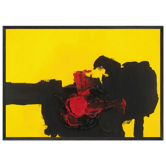 N MERO 363 1962 - Luis Feito 70x100 cm / 28x40 inches Framed Art Print – Black Wooden Frame