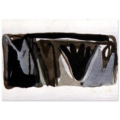 Grise nuit - 1975 - Bram van Velde Brushed Aluminum Print - 70x100 cm / 28x40 inches | Bram van Velde Aluminum Print | Bram van Velde Prints