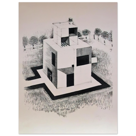 Johannes Itten - Haus Des Weissen Mannes - 1924  75x100 cm / 30x40inches Fine Art Poster