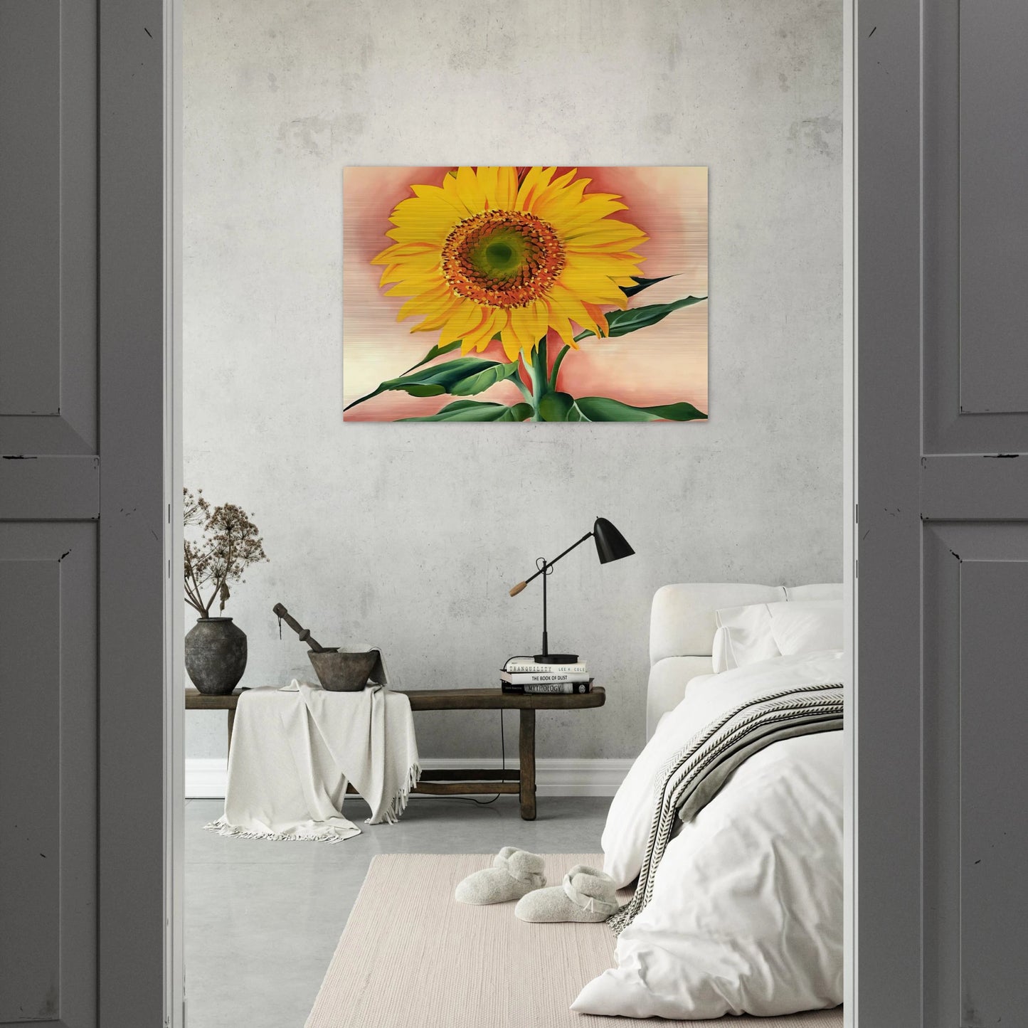 A Sunflower from Maggie - Georgia O'Keeffe Brushed Aluminum Print - 70x100 cm / 28x40 inches | Georgia O'Keeffe Aluminum Print | Georgia O'Keeffe Prints