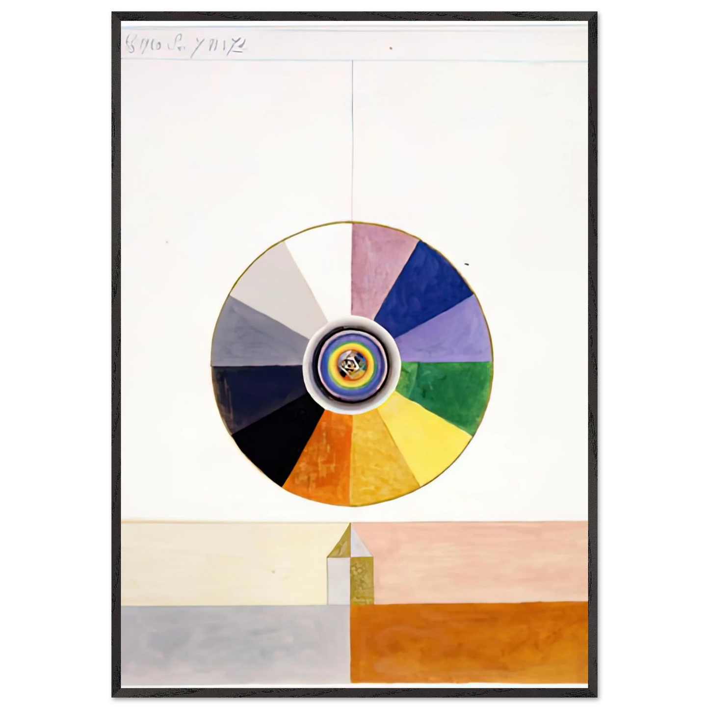 Hilma af Klint - SERIES VII NO 7D 1920 Wall art - 60x80 cm / 24x32 inches - Premium Wooden Framed Poster With Fine Art Paper-canvas - Black frame