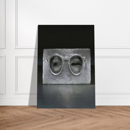 THE CRITIC SEES - Jasper Johns Brushed Aluminum Print - 70x100 cm / 28x40 inches | Jasper Johns Aluminum Print | Jasper Johns Prints