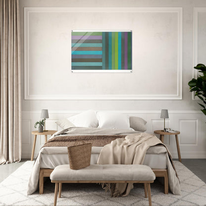 Horizontal Colour Bands and Vertical Colour Bands I - Sol LeWitt Acrylic Print - 70x100 cm / 28x40″ inches
