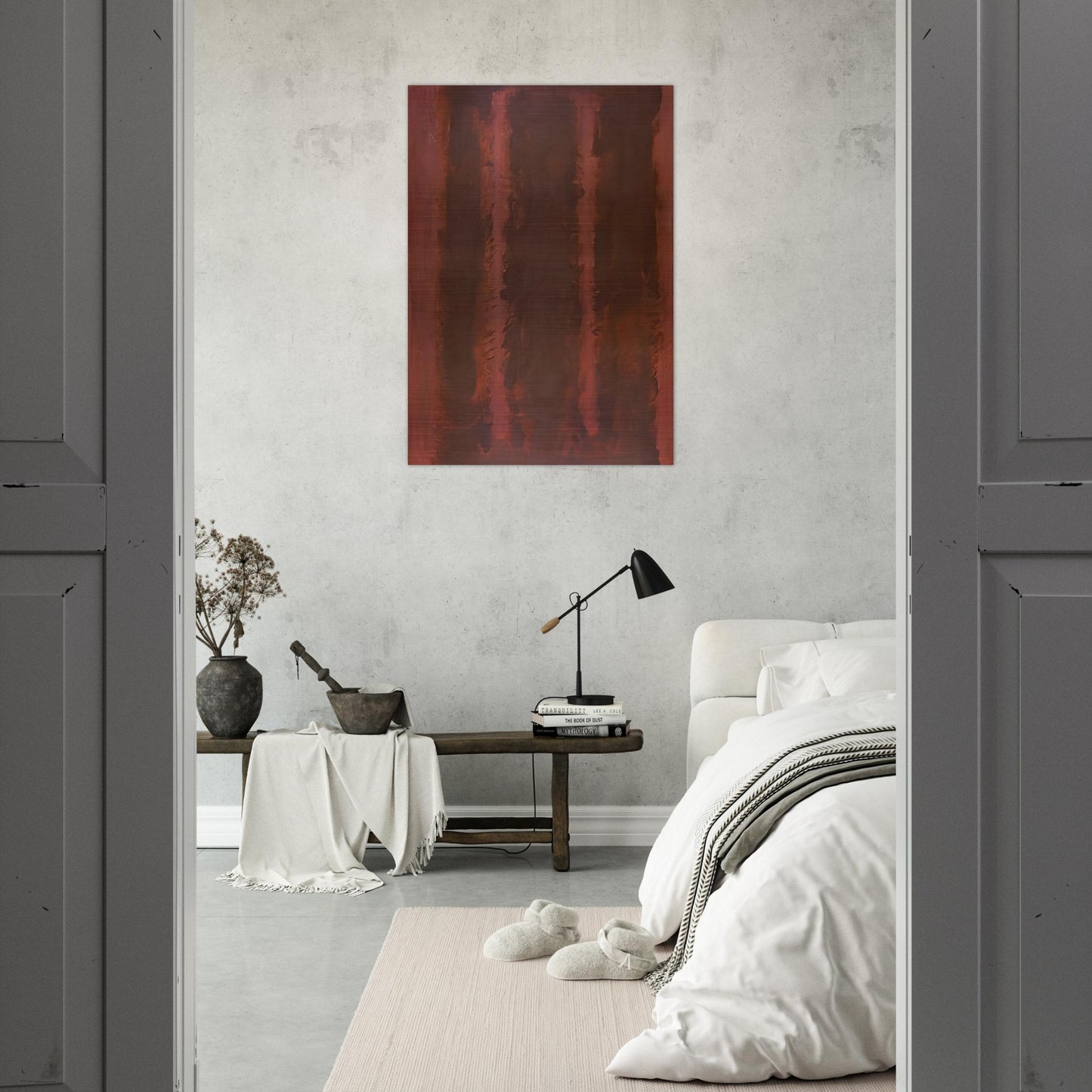 Black on Maroon - 1958 - Mark Rothko Brushed Aluminum Print - 70x100 cm / 28x40 inches | Mark Rothko Aluminum Print | Mark Rothko Prints