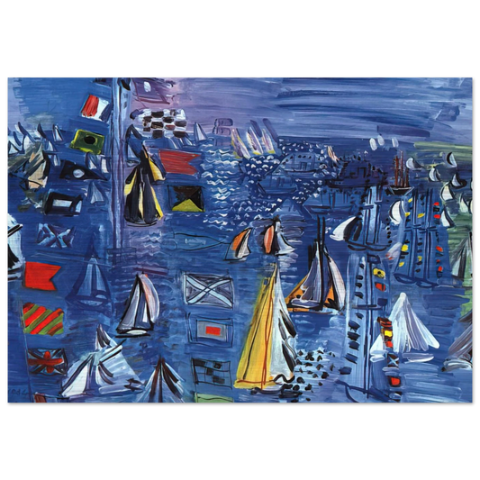 REGATTA AT COWES 1934 - Raoul Dufy Brushed Aluminum Print - 70x100 cm / 28x40 inches | Raoul Dufy Aluminum Print | Raoul Dufy Prints