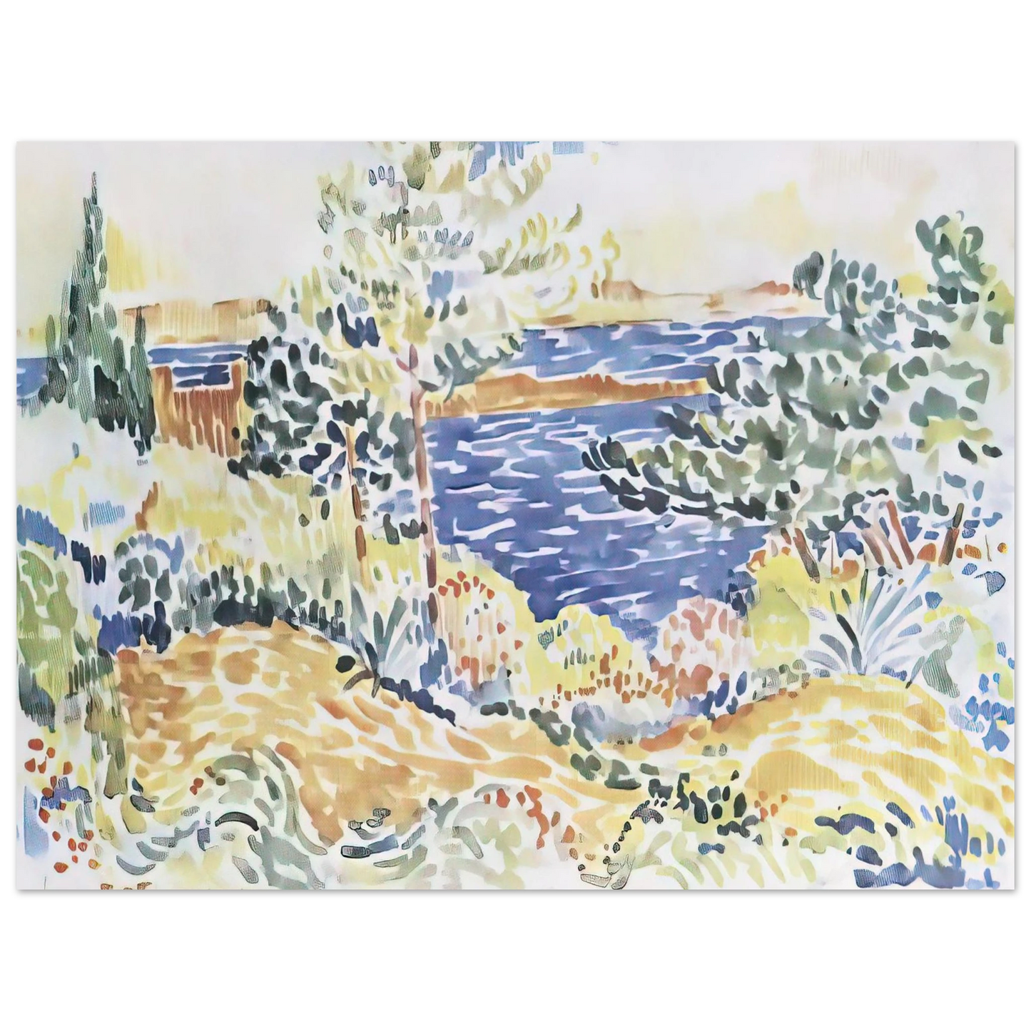 Henri-Edmond Cross - Lavender  75x100 cm / 30x40inches Fine Art Poster
