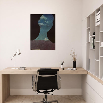 MAN WITH HIS HEAD FULL OF CLOUDS - Salvador Dali Brushed Aluminum Print - 70x100 cm / 28x40 inches | Salvador Dali Aluminum Print | Salvador Dali Prints