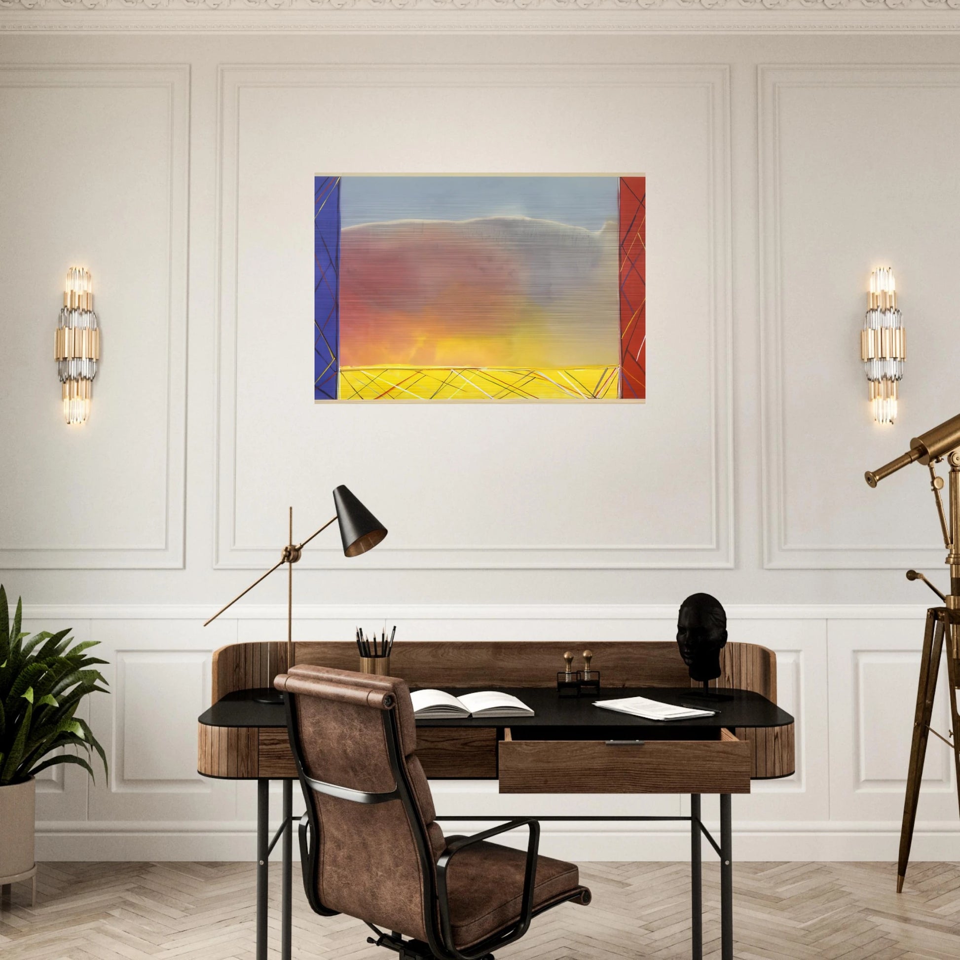 Winds Of Samoa - 1988 - Ronnie Landfield Brushed Aluminum Print - 70x100 cm / 28x40 inches | Ronnie Landfield Aluminum Print | Ronnie Landfield Prints