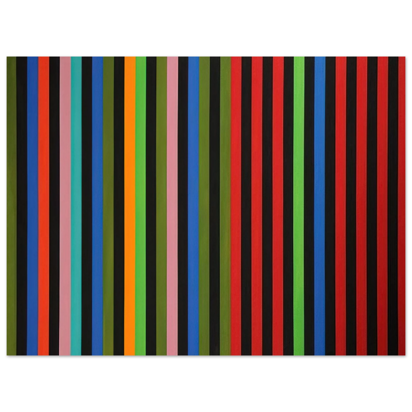 Gene Davis - Firebox - 1964  75x100 cm / 30x40inches Fine Art Poster