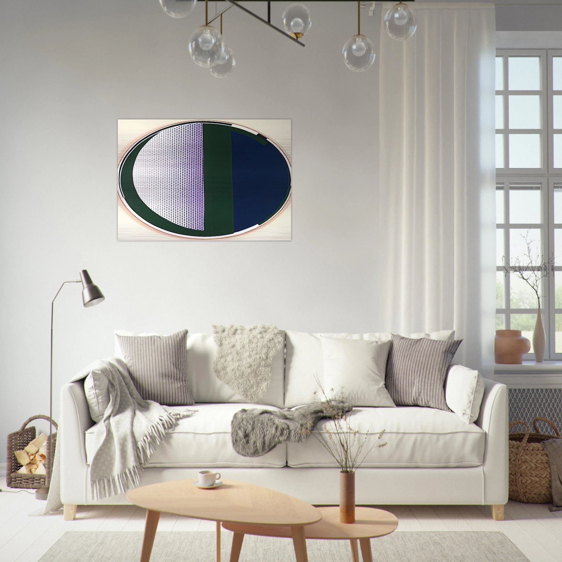 MIRROR 1972 - Roy Lichtenstein Brushed Aluminum Print - 70x100 cm / 28x40 inches | Roy Lichtenstein Aluminum Print | Roy Lichtenstein Prints