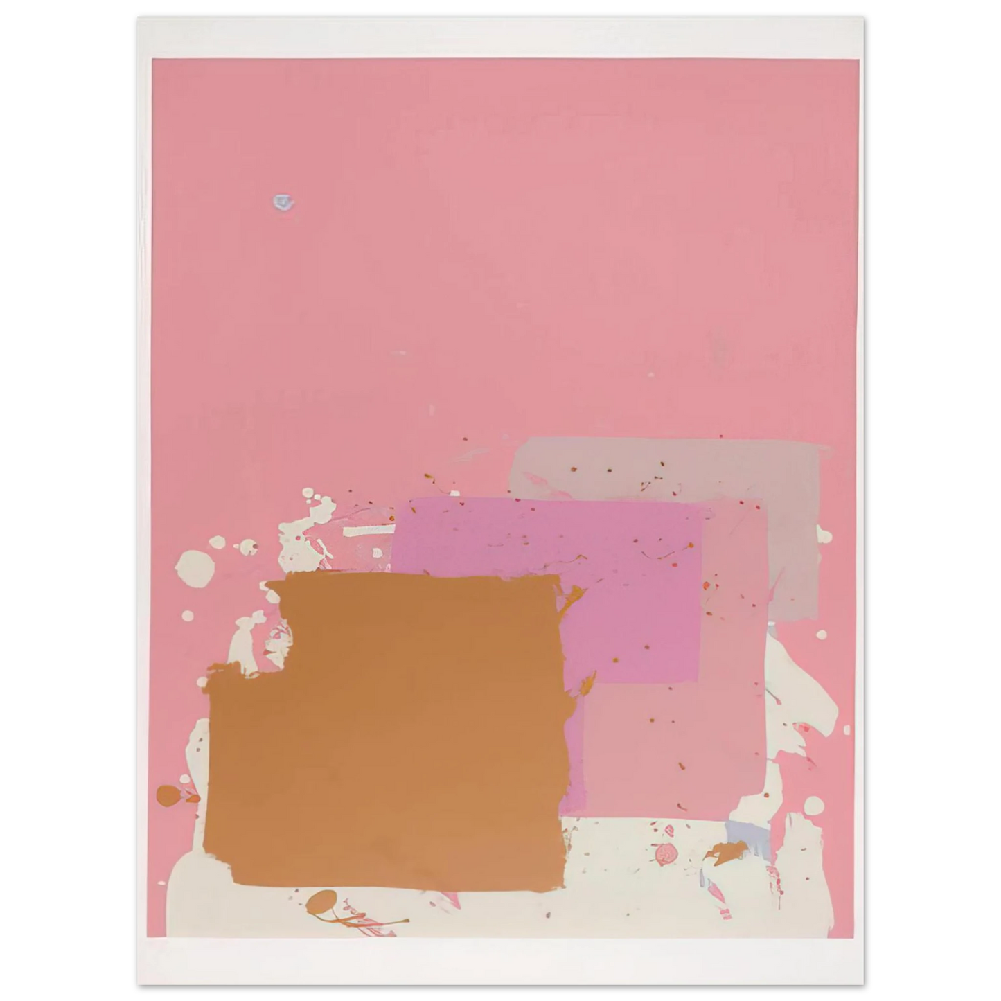 John Hoyland - Brown Black on Pink - 1971  75x100 cm / 30x40inches Fine Art Poster