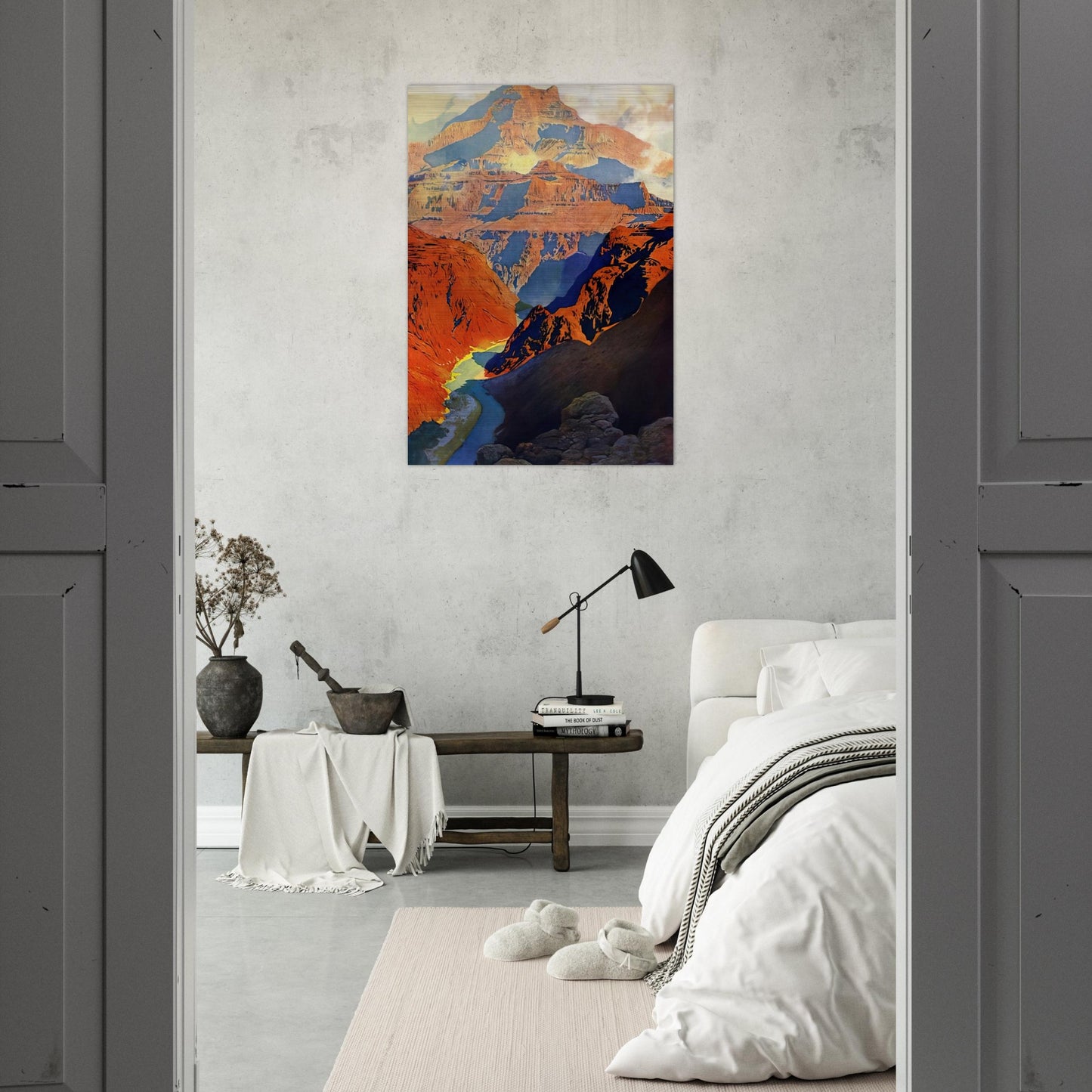 Grand Canyon - Maxfield Parrish Brushed Aluminum Print - 70x100 cm / 28x40 inches | Maxfield Parrish Aluminum Print | Maxfield Parrish Prints