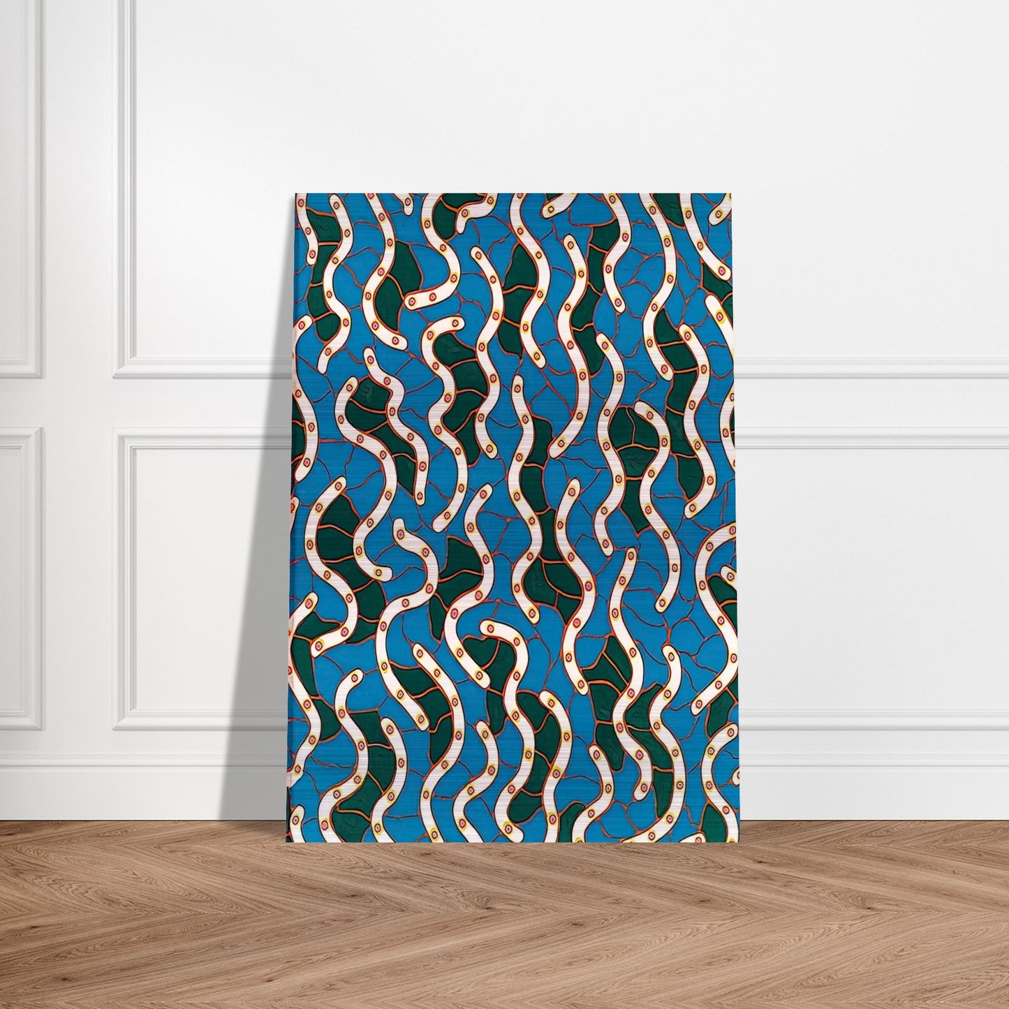 WAVES ON THE HUDSON RIVER 1988 - Yayoi Kusama Brushed Aluminum Print - 70x100 cm / 28x40 inches | Yayoi Kusama Aluminum Print | Yayoi Kusama Prints