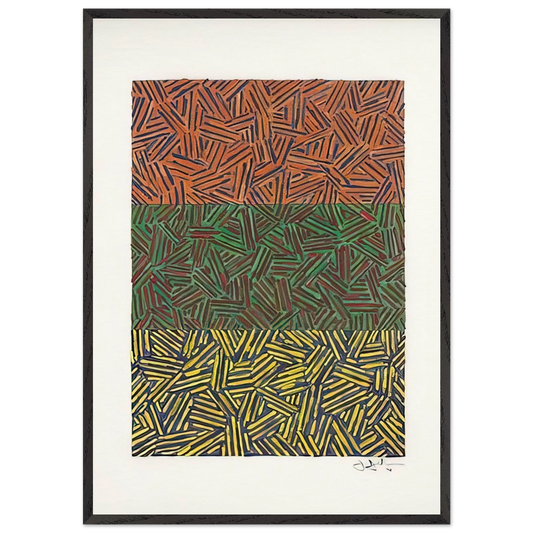 UNTITLED 1978 N1 - Jasper Johns 70x100 cm / 28x40 inches Framed Art Print – Black Wooden Frame