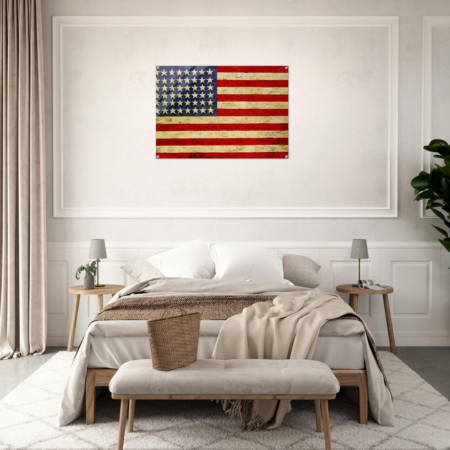 FLAG - Jasper Johns Acrylic Print - 70x100 cm / 28x40″ inches