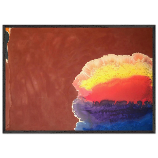 Brown Wall - 1970 - Ronnie Landfield 70x100 cm / 28x40 inches Framed Art Print – Black Wooden Frame