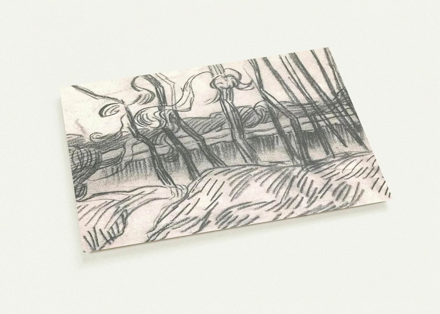 A Row of Bare Trees By Vincent van Gogh Pack of 10 Post Cards | Vincent van Gogh Post Cards | A6 (10.5 x 14.8 cm) - 4.1 x 5.8 inches